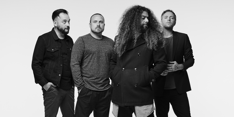 Claudio alongside Coheed’s other members: Zach Cooper, Travis Stever, and Josh Eppard